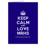 [Crown] keep calm and love mrhs  Cards