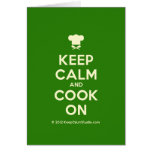 [Chef hat] keep calm and cook on  Cards