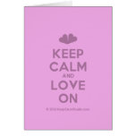 [Two hearts] keep calm and love on  Cards