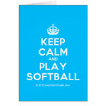[Crown] keep calm and play softball  Cards