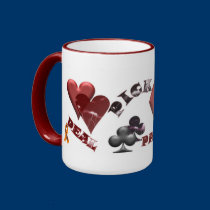 CARDS Anyone-LG. Cup red accent mugs