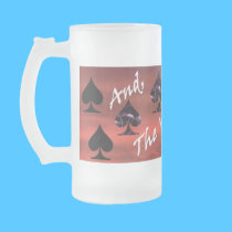 Cards Anyone - LG Spade Frosted Mug mugs