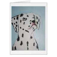 Card's dalmation 12x16 card