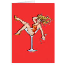 Cards - Girl in a Martini Glass, Olivia
