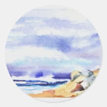 cards,magnet,note pads,stationery,seascapes round sticker