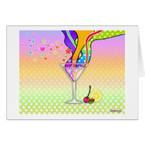 Cards - Maxxed Pop Art Martini by TheMartiniDiva Cards - Maxxed Pop Art Martini