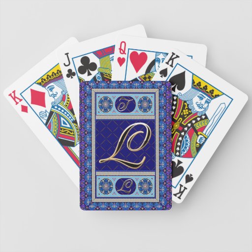 Cards Monogram L One of a kind View notes please Deck Of Cards
