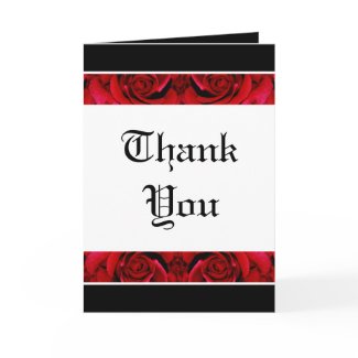 Cards template - customisable red roses card