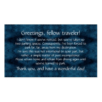 Cards to leave on others' windshields. business card templates