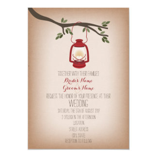 Cardstock Inspired Camping Lantern Wedding Card