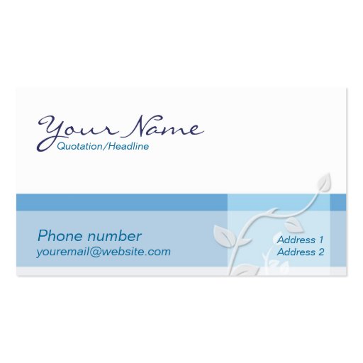 Care Blue Business Card (front side)