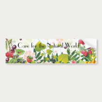 Care for the Natural World Bumper Sticker bumper stickers by naturespaintbox Care for the Natural World Bumper Sticker bumper stickers