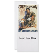 Care Is Costly World War 2 Custom Rack Card