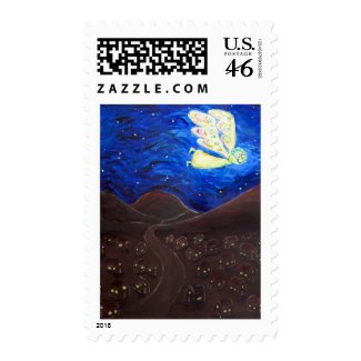 Care of the Soul Angel and Baby Art Postage Stamp