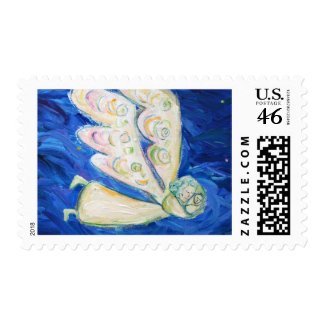 Care of the Soul Angel and Baby Art Postage Stamp