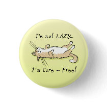 Carefree Cat buttons by jennsdoodleworld Carefree Cat buttons