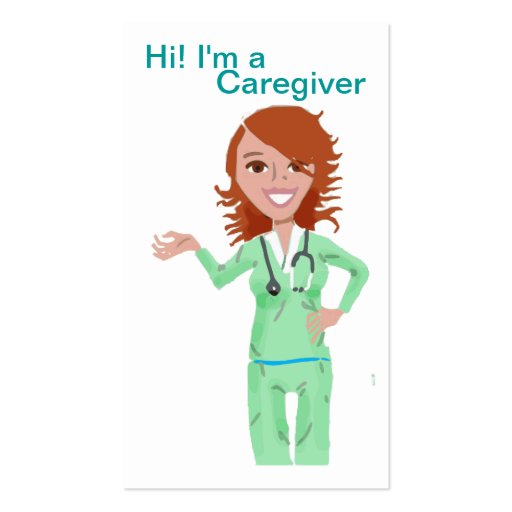Caregiver Business Card template (front side)