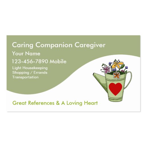 Caregiver Business Cards