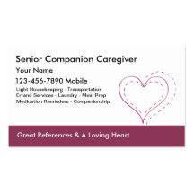 Caregiver Business Cards