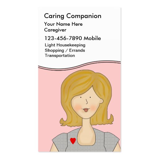 Caregiver Business Cards (front side)
