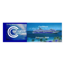 Caregiver Cruise Souvenir Bookmark business cards