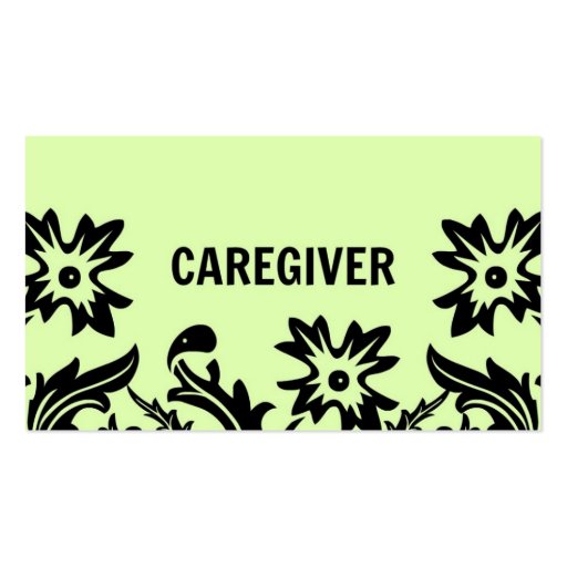 Caregiver Flower Business Card (front side)