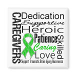 Caregivers Collage Traumatic Brain Injury magnets