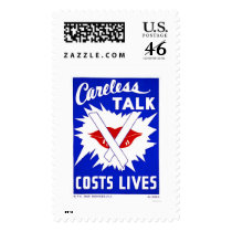 Careless Talk Costs Lives 1943 WPA Postage