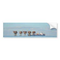 Cargo Ship And Forts Bumper Stickers