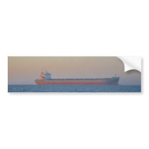 Cargo Ship In A Hazy Dusk Bumper Sticker