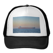 Cargo Ship In A Hazy Dusk Hats