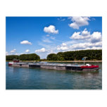 cargo ship on rhine more river postcards