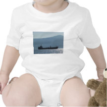 Cargo Ship Silhouetted By The Sun T-shirt