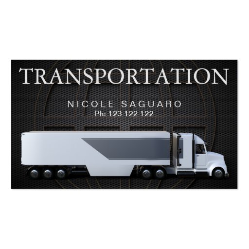 Cargo Truck Transportation Business Card Zazzle