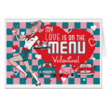 Carhop Retro Drive-In Valentine Card -Customizable