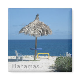 Caribbean beach, Bahamas, fridge magnet