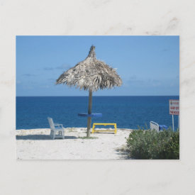 Caribbean beach postcard