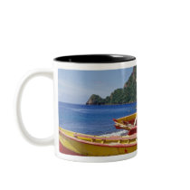 Caribbean, BWI, St. Lucia, Sailboats, Soufriere. Coffee Mugs