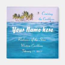 Caribbean Cruising Personalized Magnet