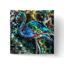 Caribbean Flamingo Digital Art buttons