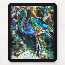 Caribbean Flamingo Digital Art Mousepad