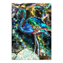 Caribbean Flamingo Digital Art Poster posters