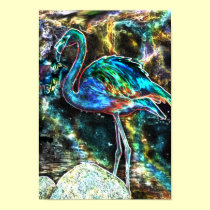 Caribbean Flamingo Digital Art Poster posters