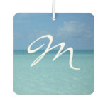Caribbean Horizon Tropical Turquoise Blue Monogram Air Freshener