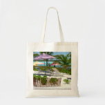 Caribbean Island Beach Scene Tote Bag