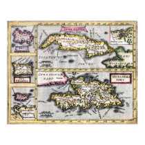 Caribbean Islands - 17th Century Map posters