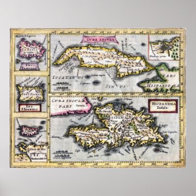 Map Of Caribbean Island. Caribbean Islands 17th Century Map Caribbean Islands - Map of the islands of
