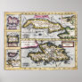 Caribbean Islands - 17th Century Map Posters