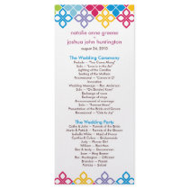 Caribbean Islands Wedding Program Photo Keepsake Rack Card