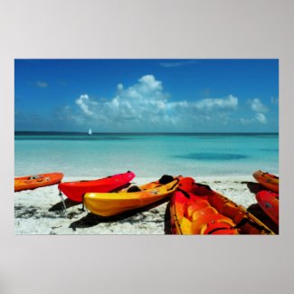 Caribbean Kayak Photo Art Print